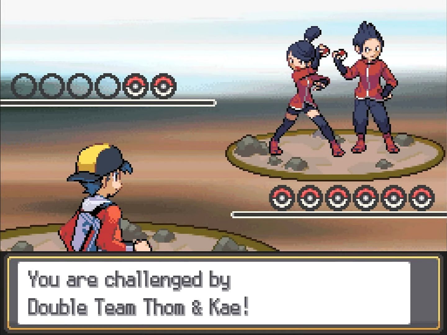 Double Battle Thom and Kae in HGSS (Image via TPC)